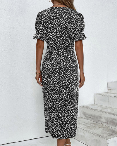 Olivia | Bloemige zomerjurk met buikbedekking