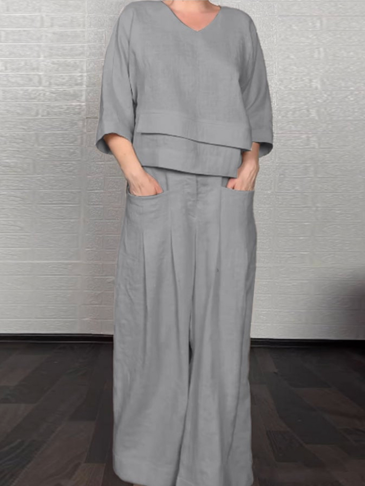 Schneider | Relaxte Katoen-Linen Set