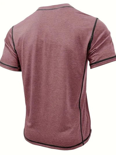 Orazio™ | Korte Mouw T-Shirt met Knopen