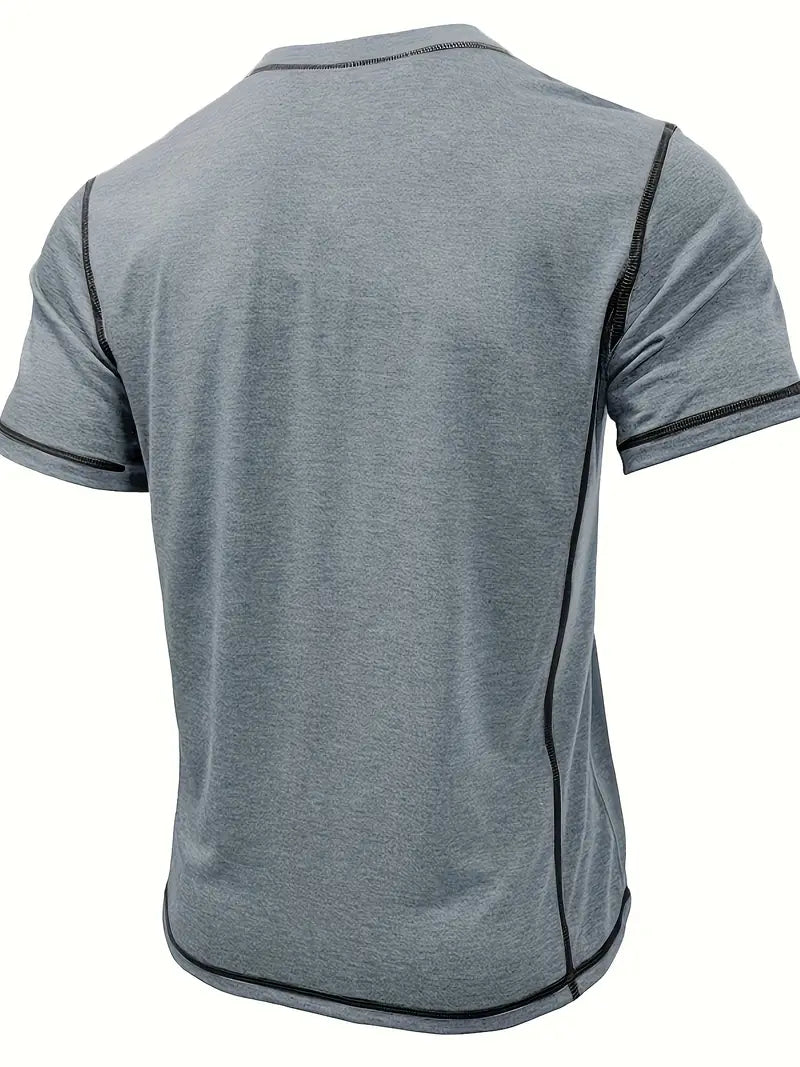 Orazio™ | Korte Mouw T-Shirt met Knopen