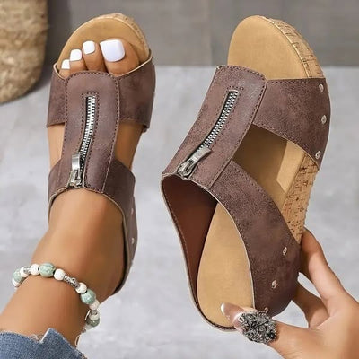 Sarah | Zip-Up Orthopedische Sandalen