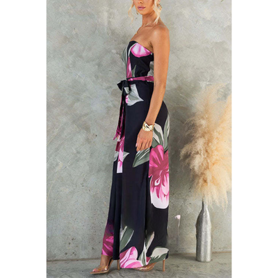 Dineke – Strapless Jumpsuit met Bloemenprint