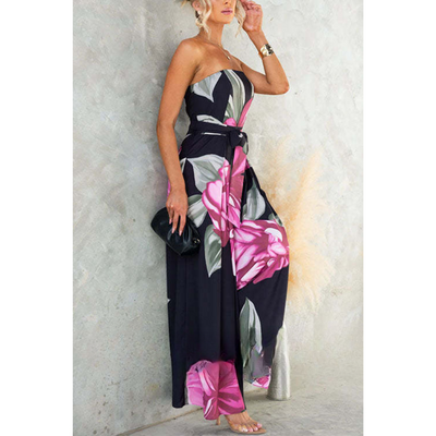 Dineke – Strapless Jumpsuit met Bloemenprint