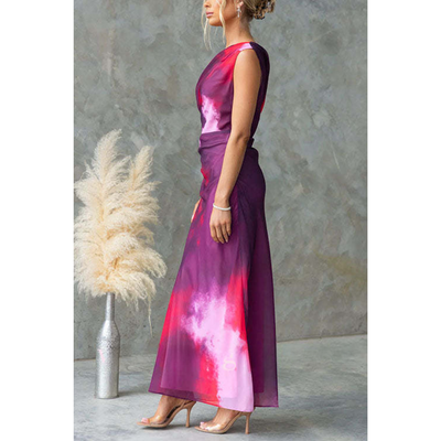 Quirine – One-Shoulder Jurk met Tie-Dye