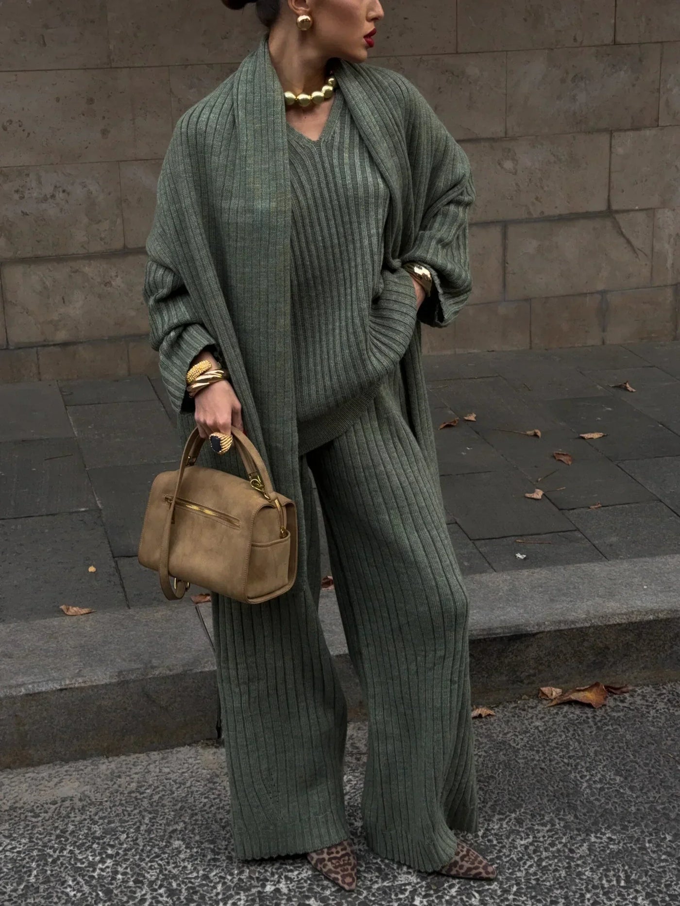 Schneider | V-Hals Pakje Met Sjaal