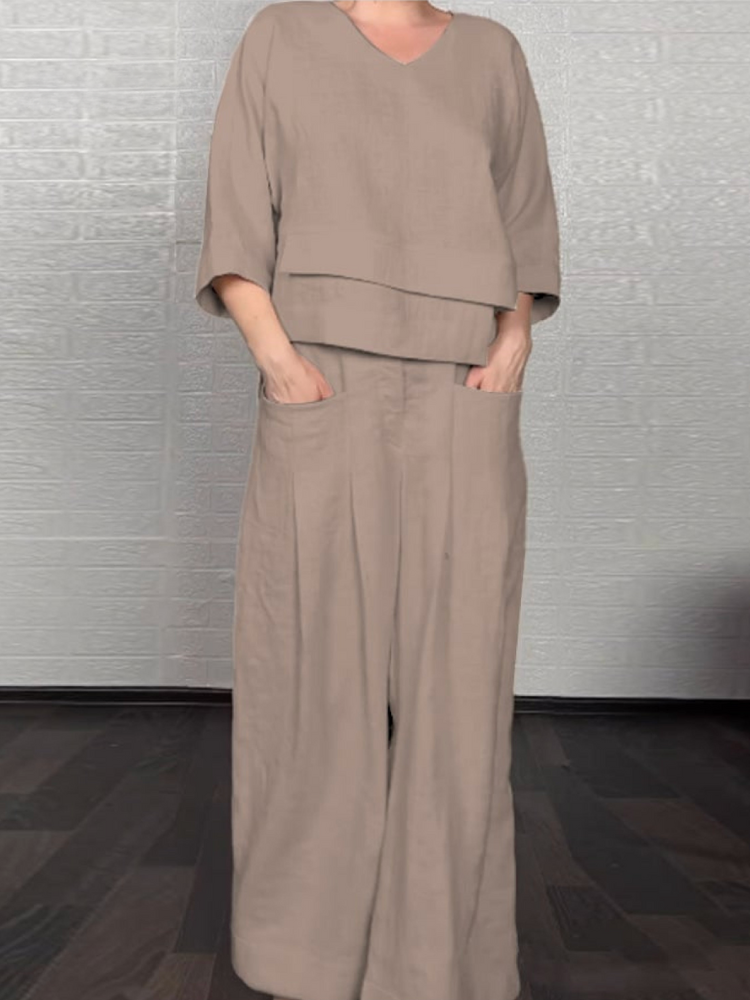 Schneider | Relaxte Katoen-Linen Set