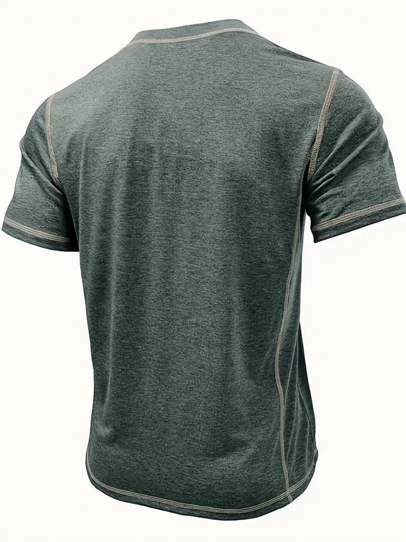 Orazio™ | Korte Mouw T-Shirt met Knopen