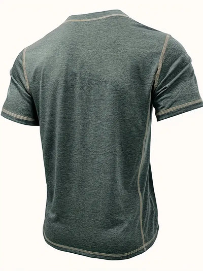 Orazio™ | Korte Mouw T-Shirt met Knopen