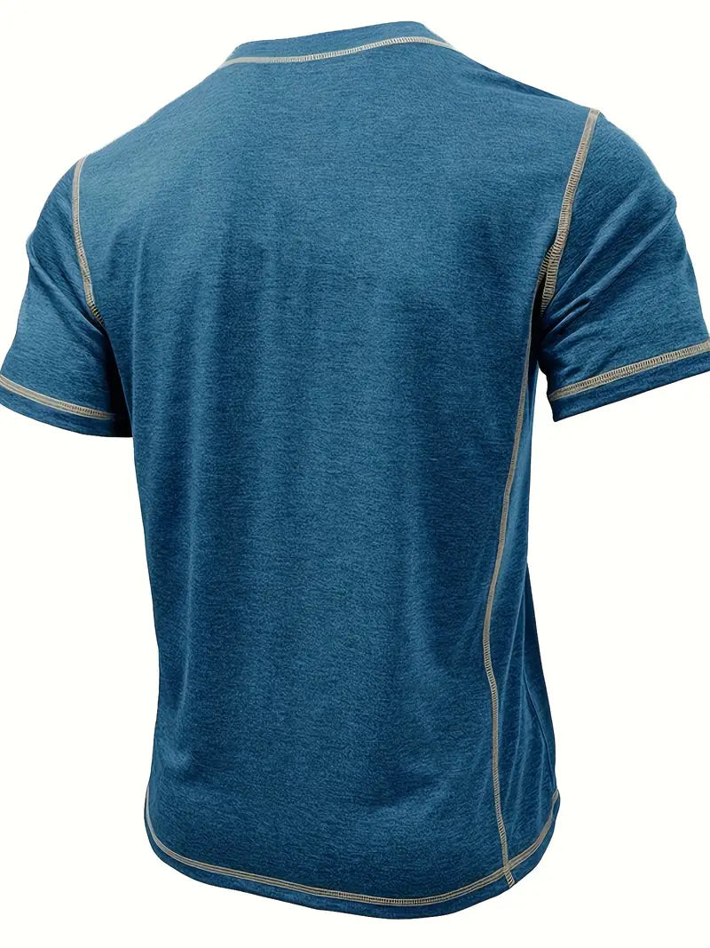 Orazio™ | Korte Mouw T-Shirt met Knopen