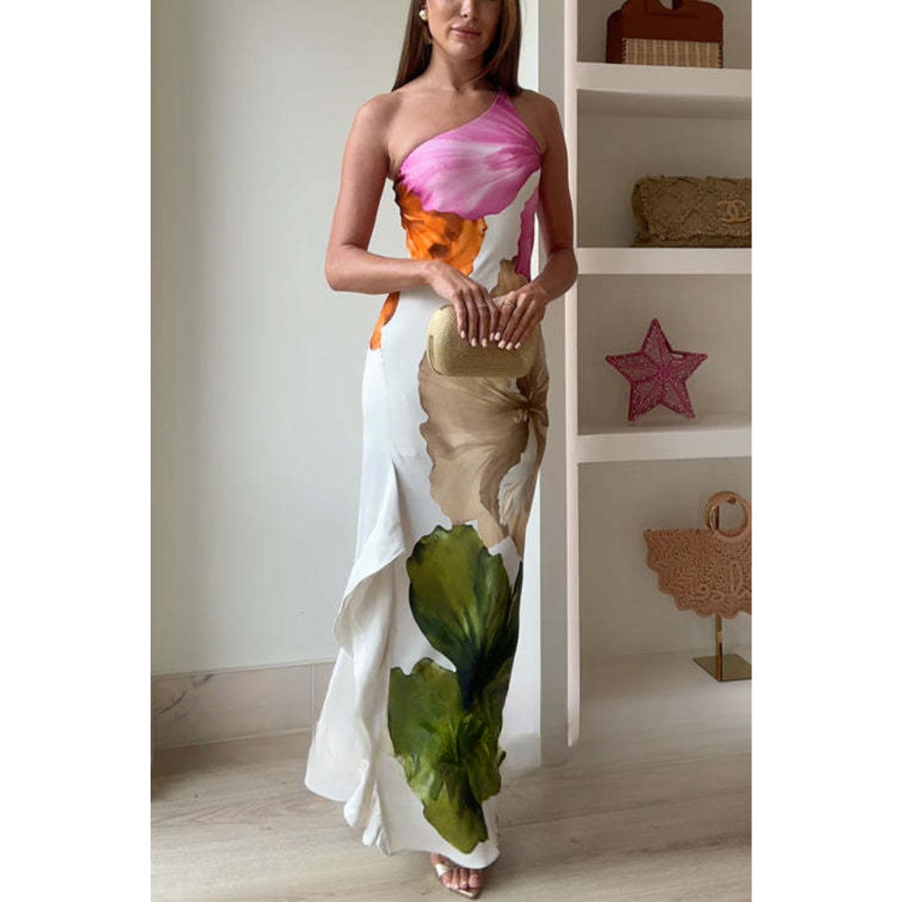 Anja – One-Shoulder Jurk met Volant