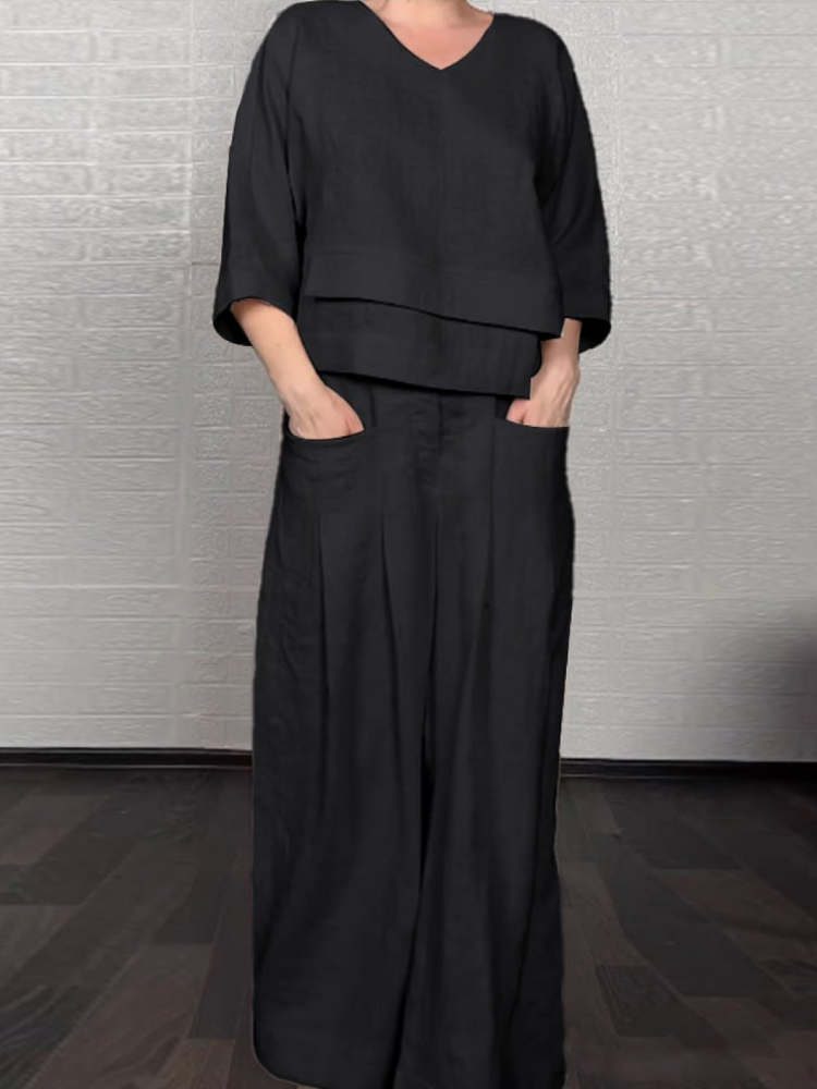 Schneider | Relaxte Katoen-Linen Set