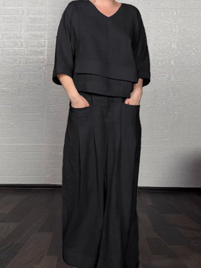 Schneider | Relaxte Katoen-Linen Set