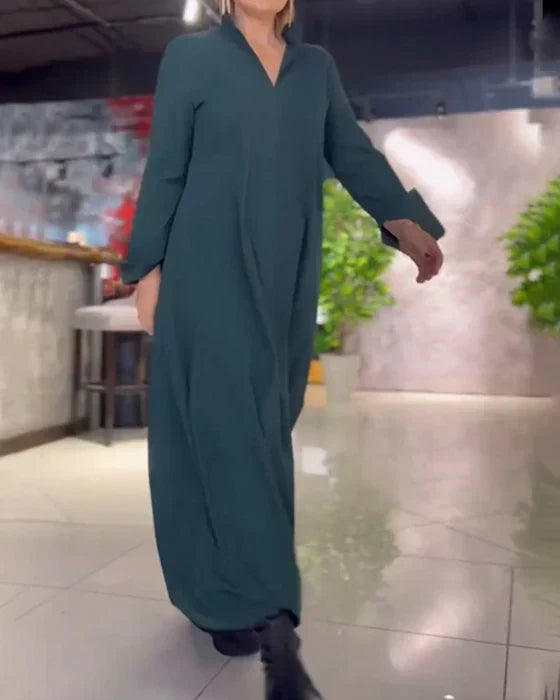 Amara™ | Lange, losse jurk met zijsplitten