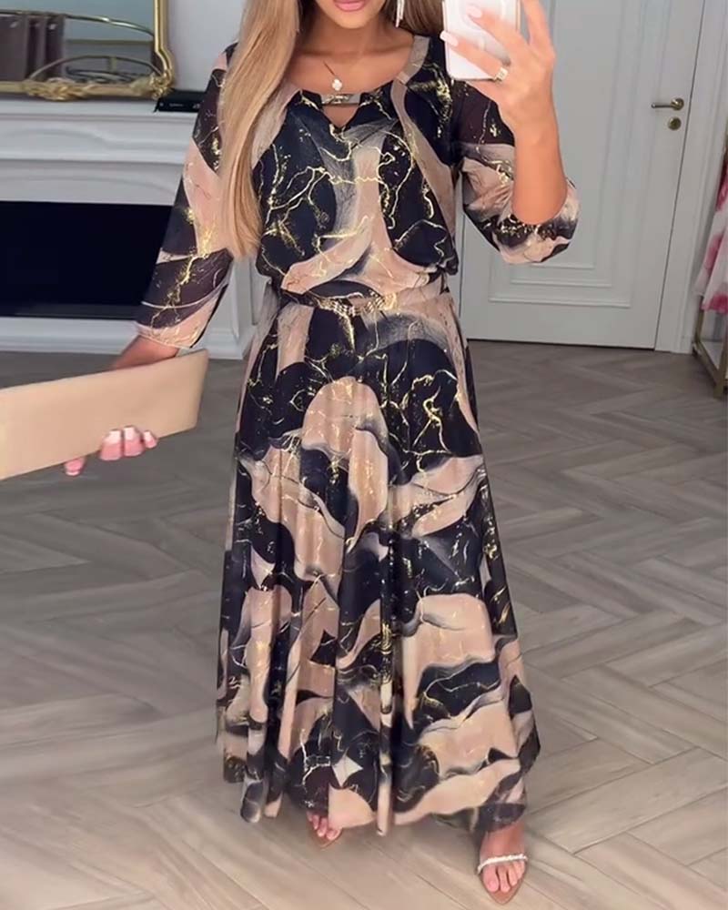 Laura | Elegante Driekwart Mouwjurk