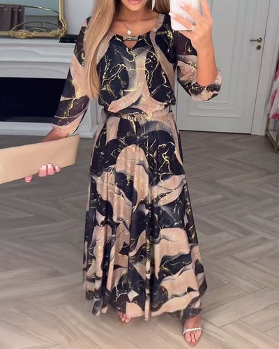 Laura | Elegante Driekwart Mouwjurk