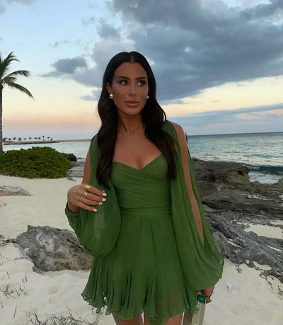 Sarah | Speels Mini-jurk met Ballonmouwen