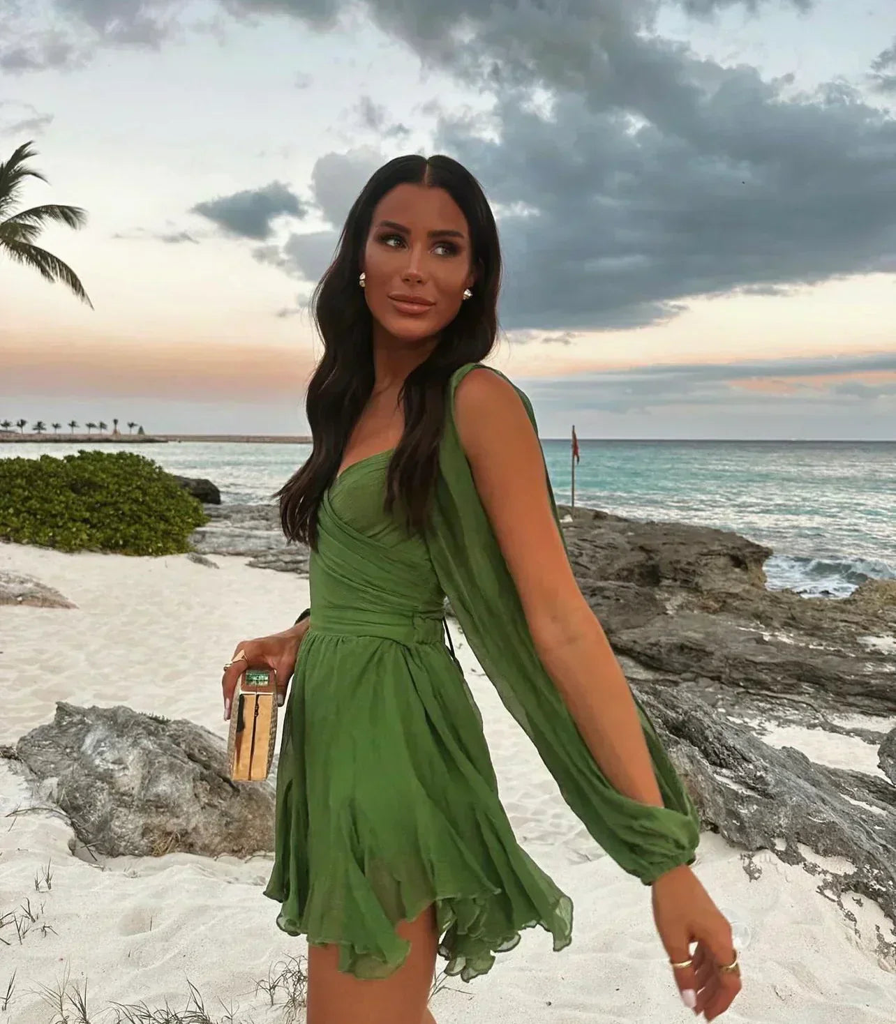 Sarah | Speels Mini-jurk met Ballonmouwen