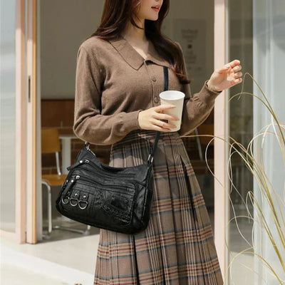 Yara | Klassieke Schoudertas Met Rits