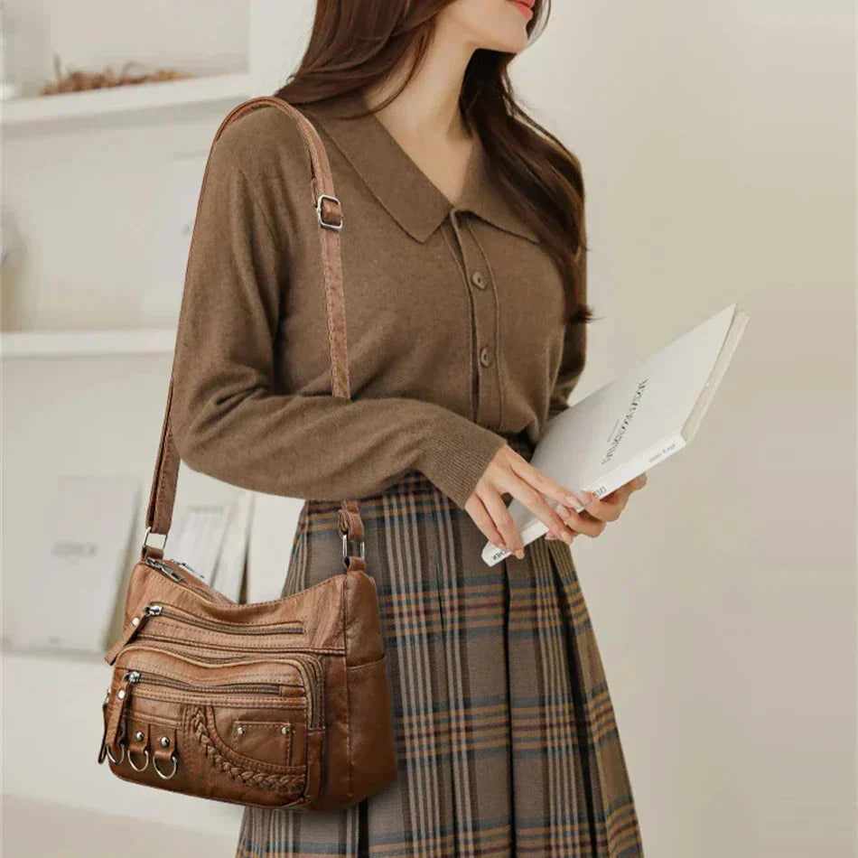 Yara | Klassieke Schoudertas Met Rits