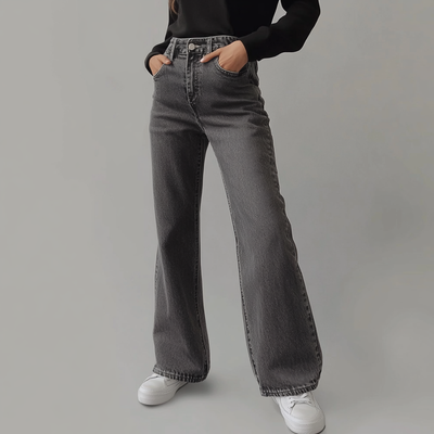 ElvaMode | Grijze Damesbroek Wide Leg