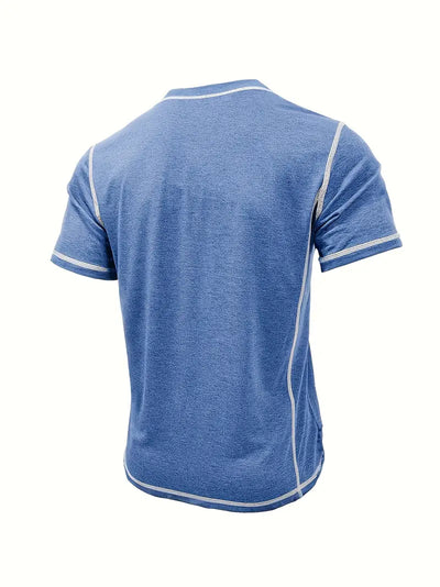 Orazio™ | Korte Mouw T-Shirt met Knopen