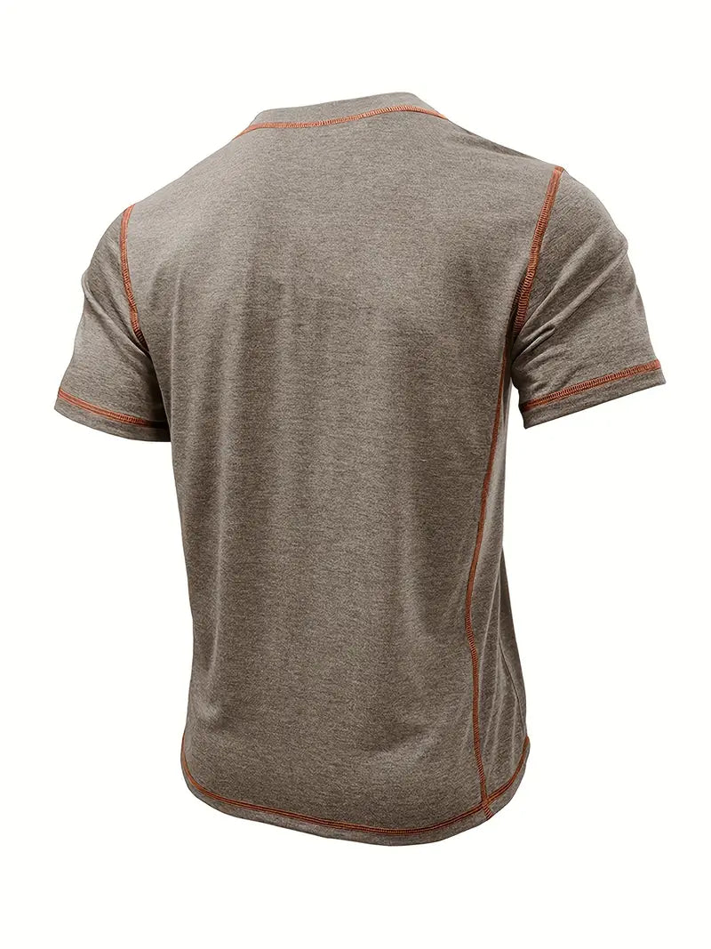 Orazio™ | Korte Mouw T-Shirt met Knopen