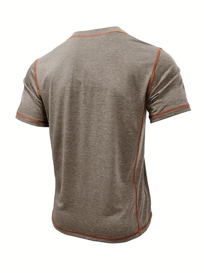 Orazio™ | Korte Mouw T-Shirt met Knopen