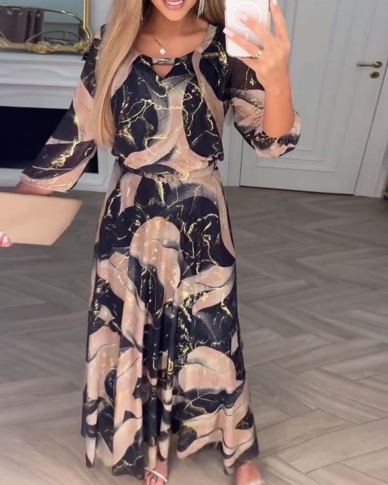 Laura | Elegante Driekwart Mouwjurk