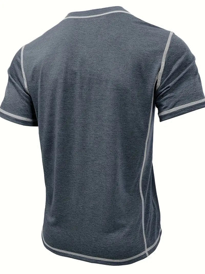 Orazio™ | Korte Mouw T-Shirt met Knopen