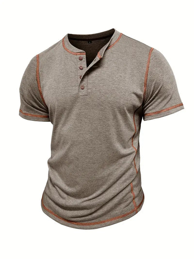 Orazio™ | Korte Mouw T-Shirt met Knopen