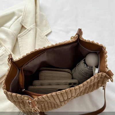 Sanne | Elegante Ribfluwelen Shopper