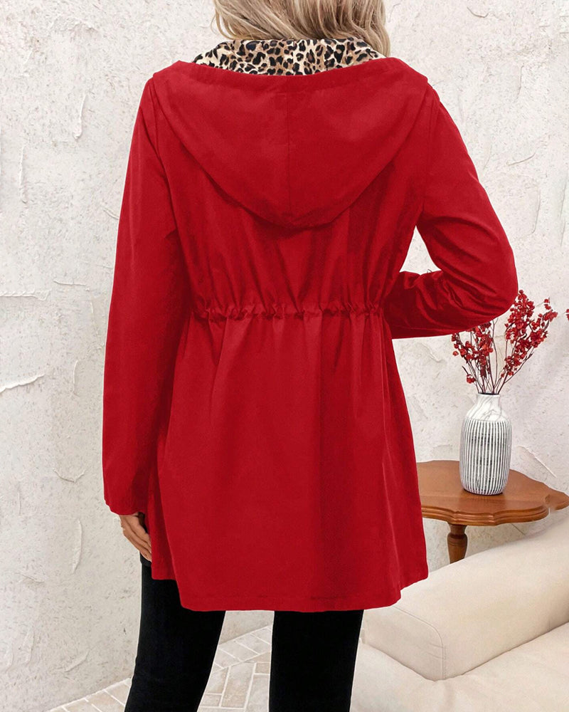 Lotte™ – Omkeerbare Mantel met Capuchon en Luipaardprint