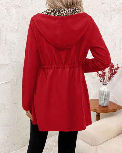 Lotte™ – Omkeerbare Mantel met Capuchon en Luipaardprint