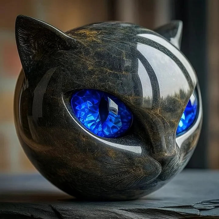 ShadowWhisper™ – Magische Kattenkop Sculptuur