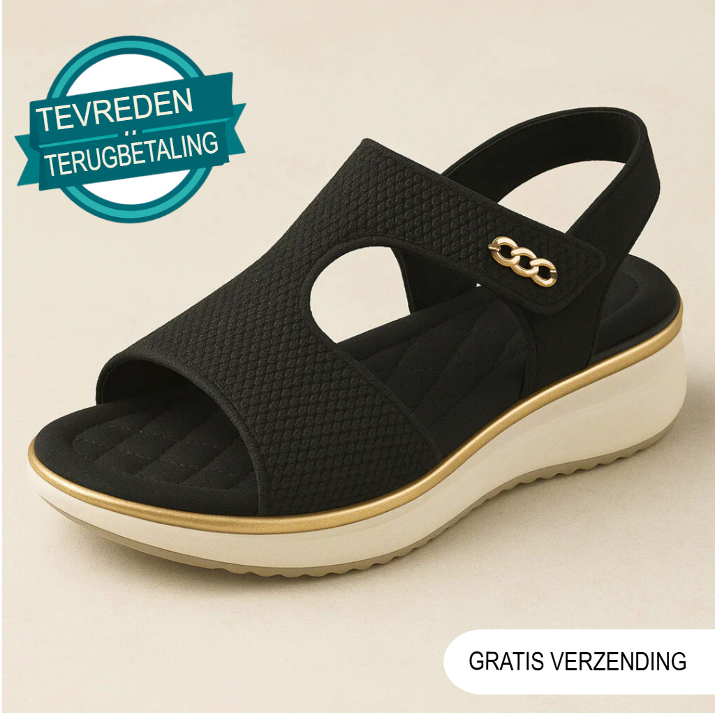 CloudStep Amsterdam™ | Comfort Sandaal met Plateauzool