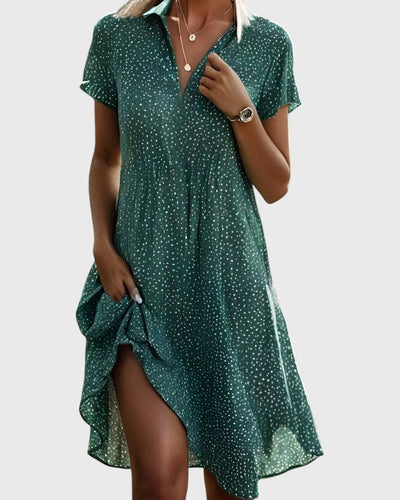 Engelina | Stijlvolle Midi-jurk met Polkadots